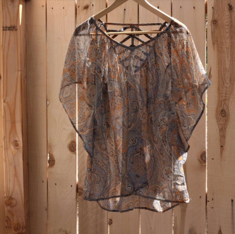 Blue Pepper Paisley Blouse
